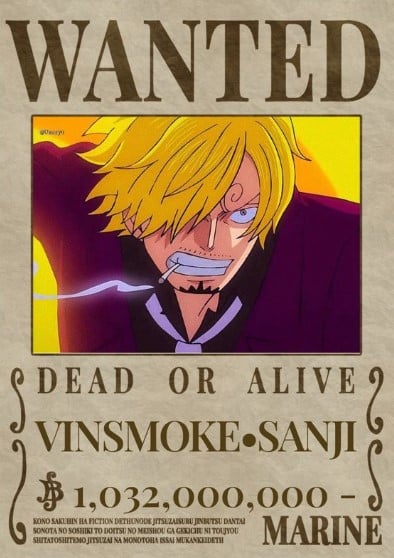 Ảnh Truy Nã Sanji Ấn Tượng