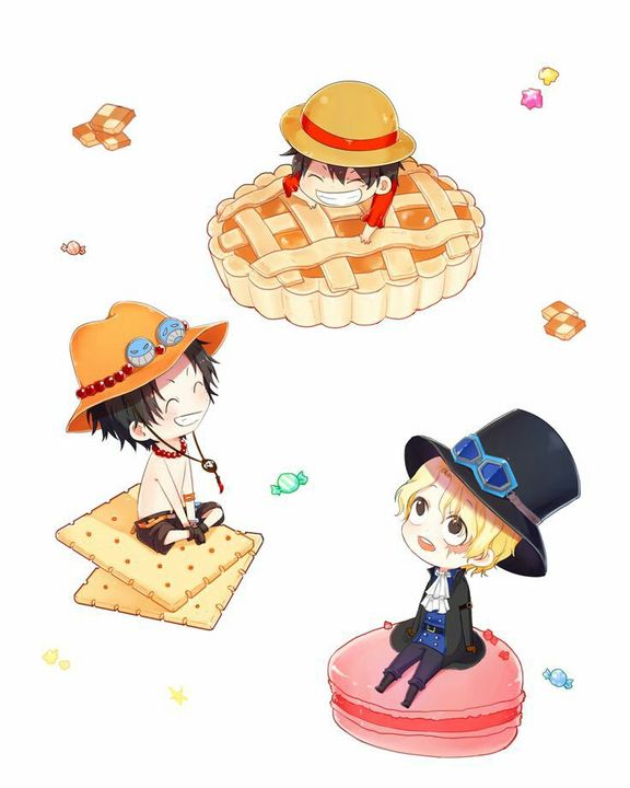 Ảnh chibi 3 Anh Em Luffy Cute