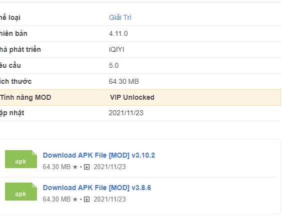 Download app hack iQIYI Mod VIP mở khóa Premium