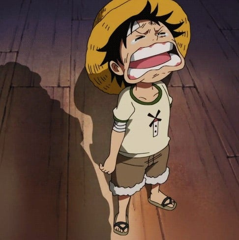 Hình Anime Luffy Khóc Cute