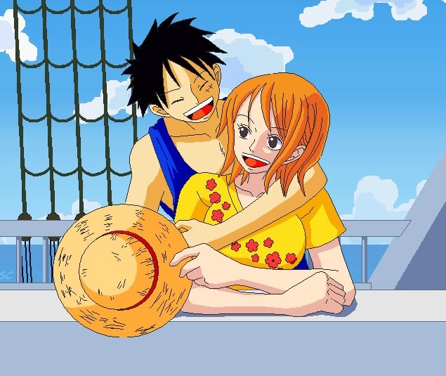 Hình Anime Luffy Và Nami Tình Cảm