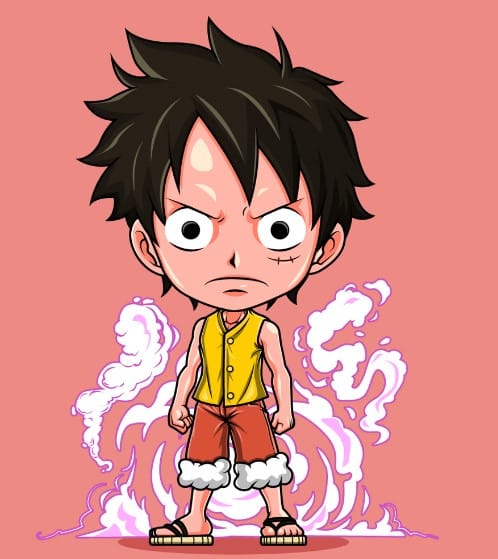 Hình Luffy Gear 2 Chibi Cute