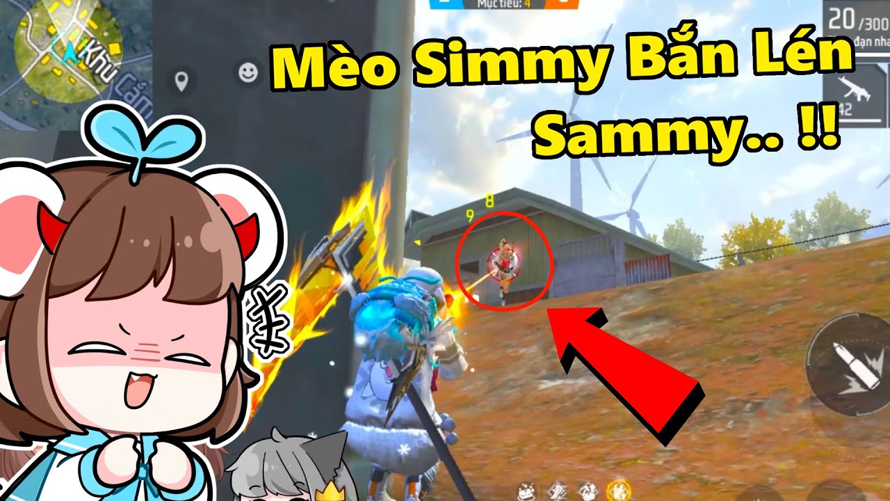 Hình Mèo Simmy bắn Free Fire chất nhất