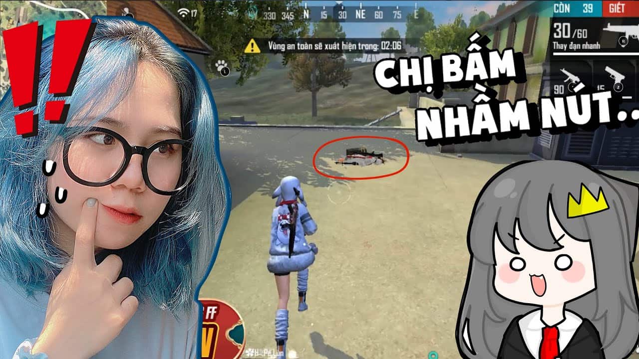 Hình Mèo Simmy bắn Free Fire lầy lội