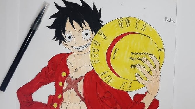 Hình Vẽ Luffy G1 Bằng Màu