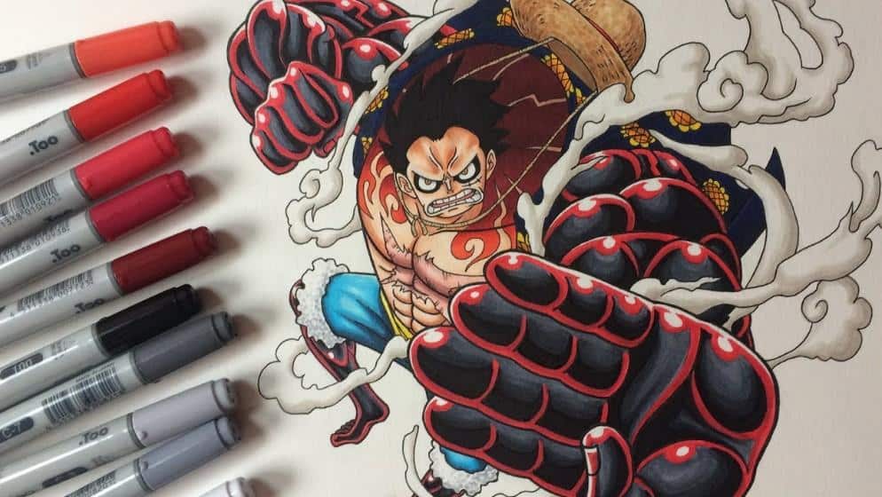 Hình Vẽ Luffy Gear 100 Có Màu