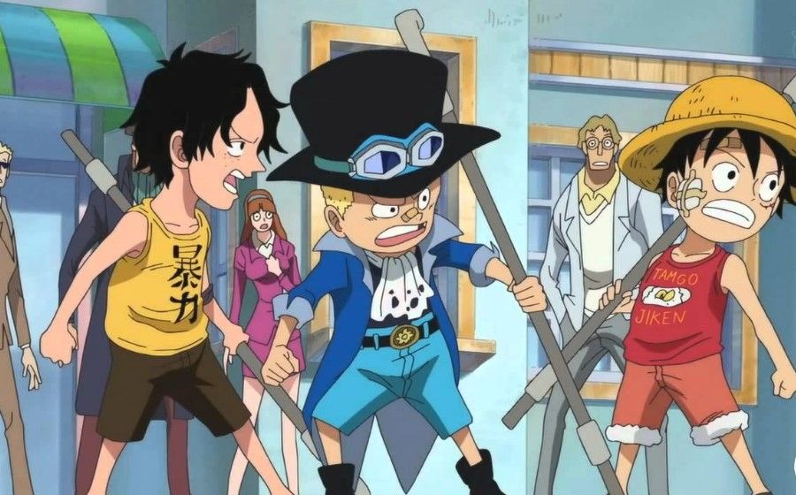 Hình về Ace Sabo Luffy Lúc Nhỏ