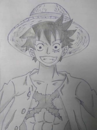 Luffy G1 Vẽ Bằng Bút Chì