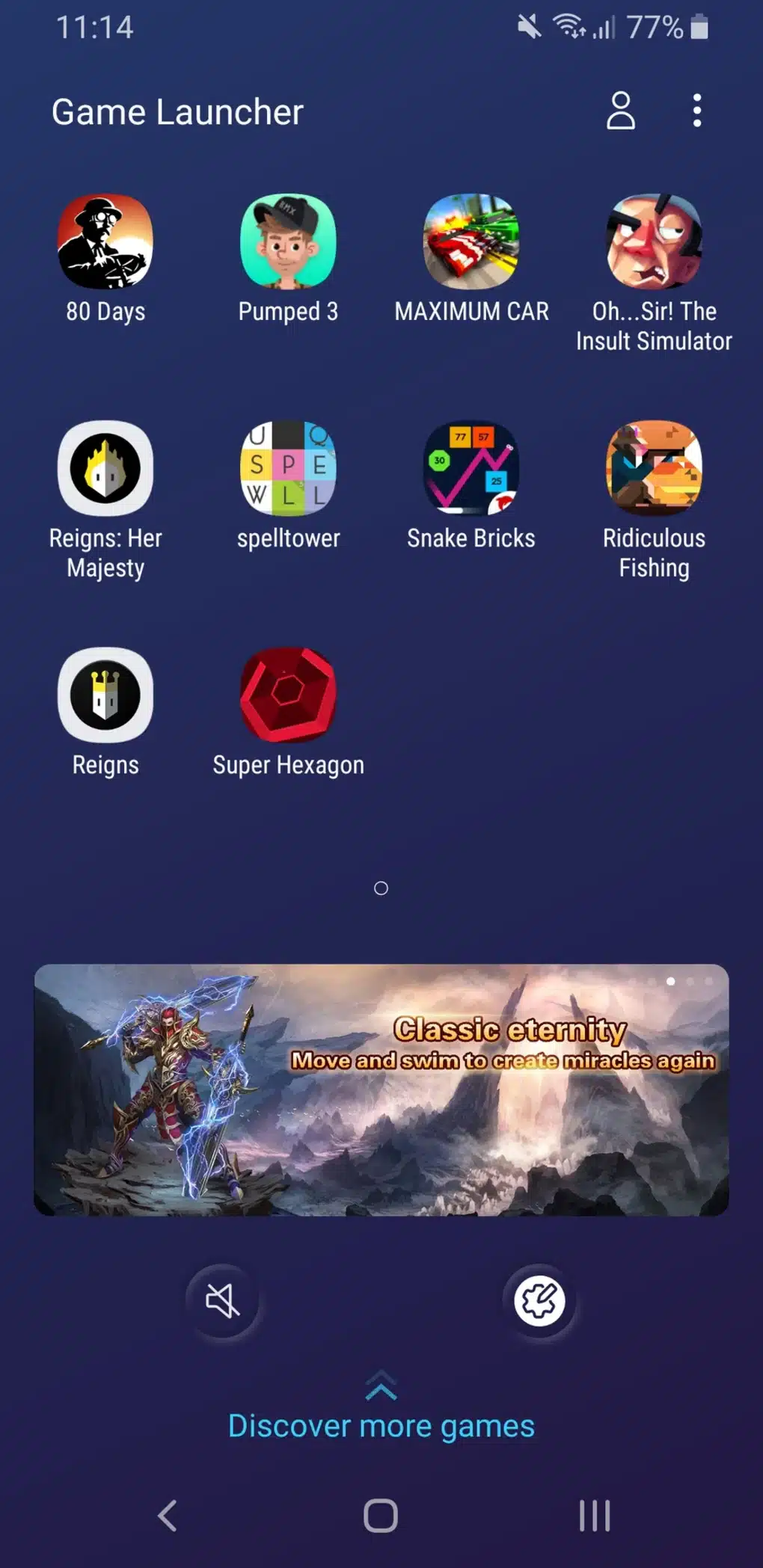 Mở ứng dụng Game Launcher và chọn game mà bạn muốn chơi