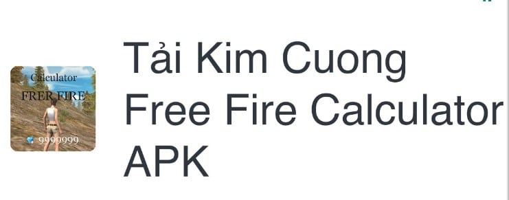 Tải app Kim Cương Free Fire Calculator