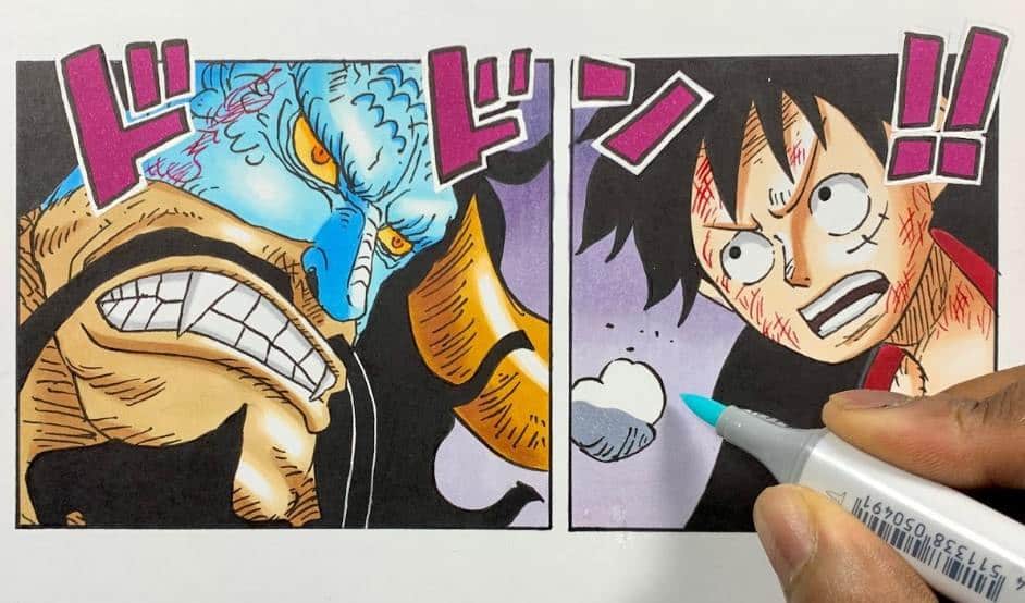 Tranh Họa về Luffy Vs Kaido Đẹp