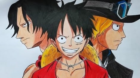 Vẽ Ace Sabo Luffy