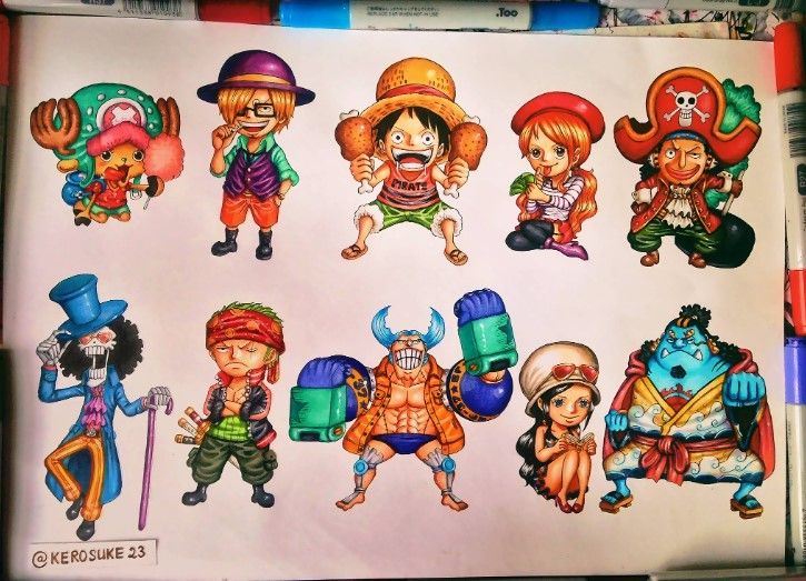 Vẽ tranh One Piece  Băng Hải Tặc Mũ Rơm  Bilibili