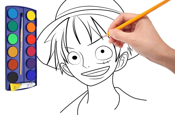 Học vẽ Luffy | 15 bước cơ bản học vẽ Luffy | Mỹ Thuật Bụi