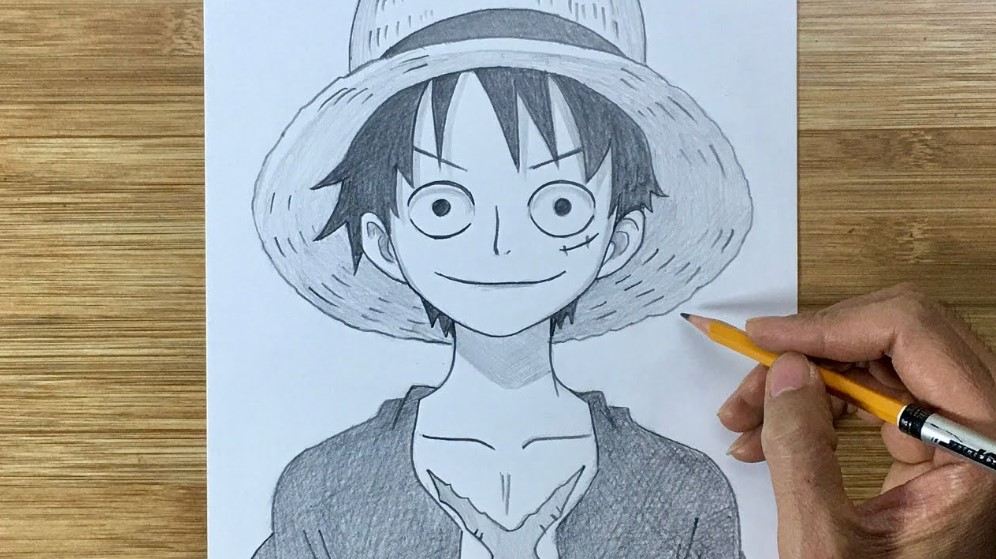 Vẽ Luffy G1 Bằng Bút Chì Đẹp