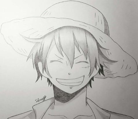 Vẽ Luffy Gear 1 Bằng Chì