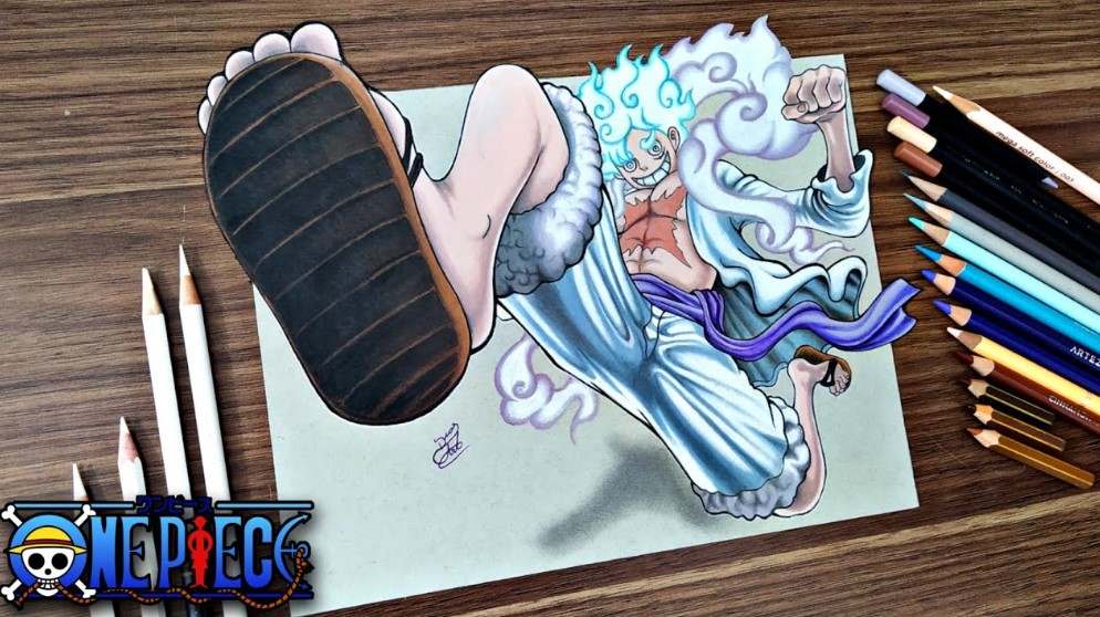 Vẽ Luffy Gear 100 Có Màu