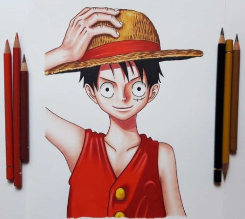 Vẽ NV Luffy Đẹp