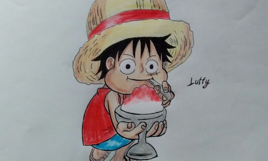 TUT Vẽ Luffy trong One Piece phong cách chibi