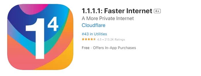 1.1.1.1 Faster Internet