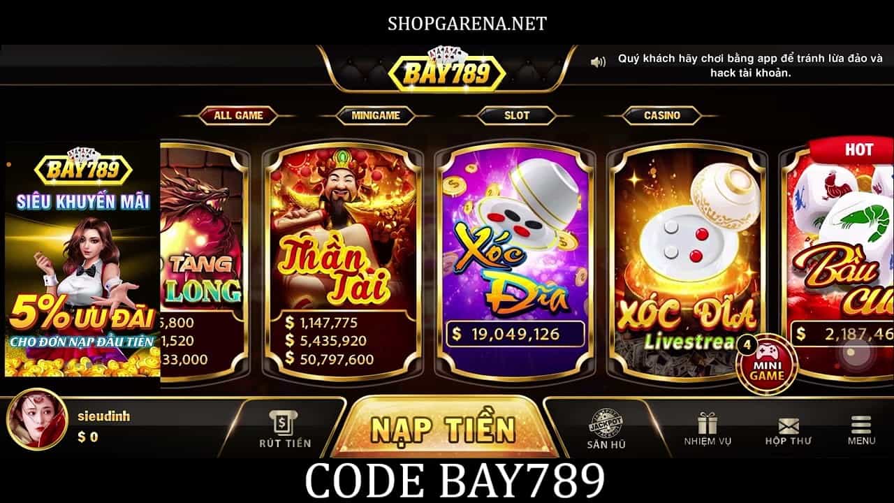 Code Bay789 Tân Thủ