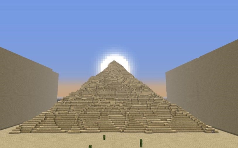Hình ảnh kim tự tháp Minecraft cực ấn tượng