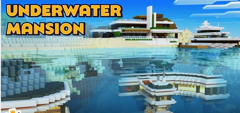 Hình ảnh nhà dưới nước trong Minecraft độc đáo