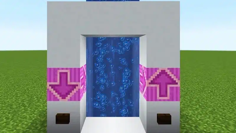 Hình ảnh thang máy trong Minecraft ấn tượng
