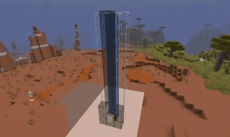Hình ảnh thang máy trong Minecraft mới lạ