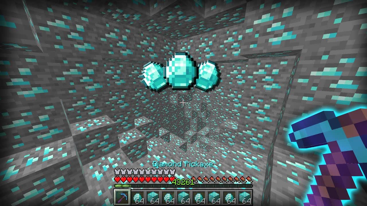 Hình ảnh viên kim cương trong Minecraft ấn tượng
