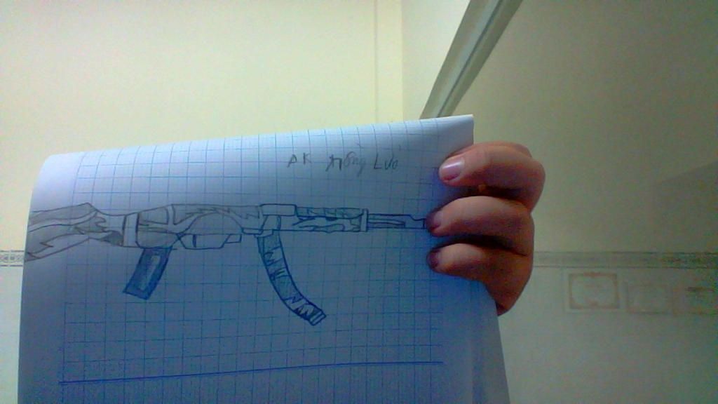 Hình vẽ AK rồng xanh LV1 đơn giản