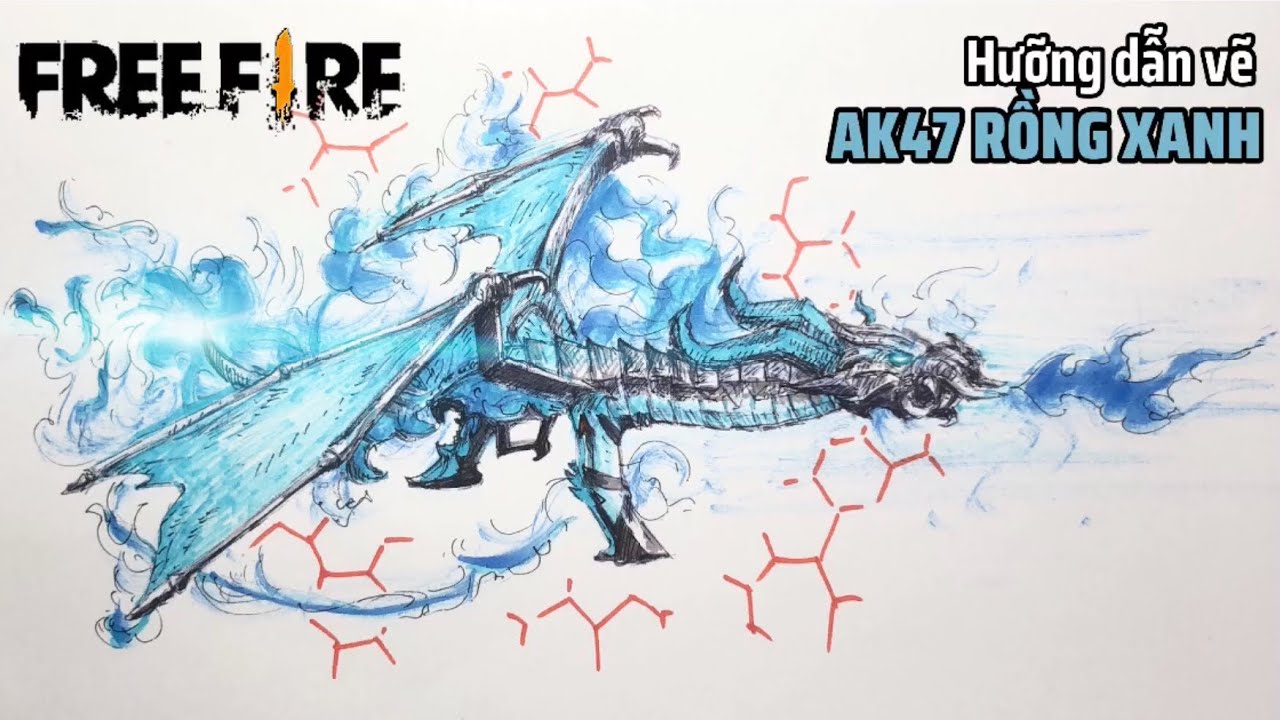 Hình vẽ AK rồng xanh LV7 đẹp nhất