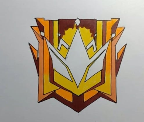 Hình vẽ logo rank Thách Đấu Free Fire