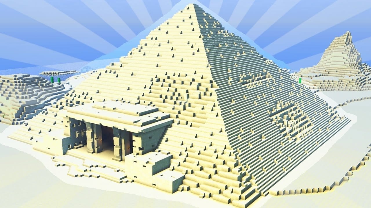 Mẫu kim tự tháp Minecraft ấn tượng