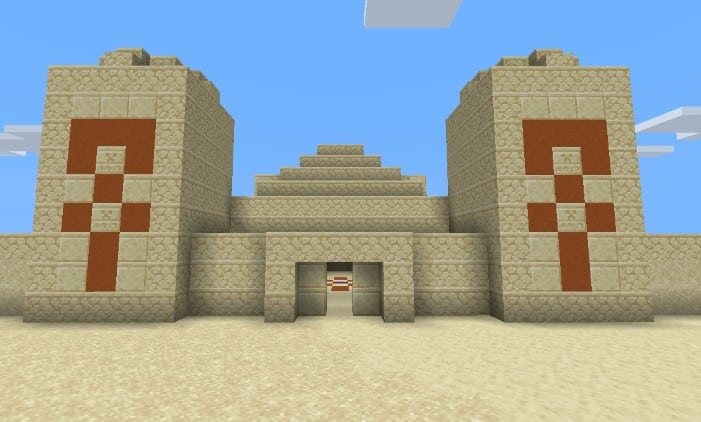 Mẫu kim tự tháp Minecraft chất ngầu