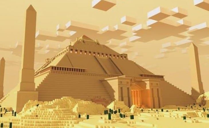 Mẫu kim tự tháp Minecraft chất nhất