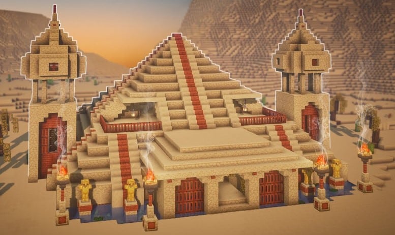 Mẫu kim tự tháp Minecraft cực đẹp