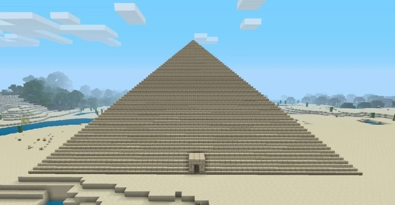 Mẫu kim tự tháp Minecraft dễ xây