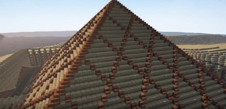 Mẫu kim tự tháp Minecraft độc đáo