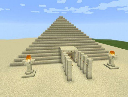 Mẫu kim tự tháp Minecraft đơn giản