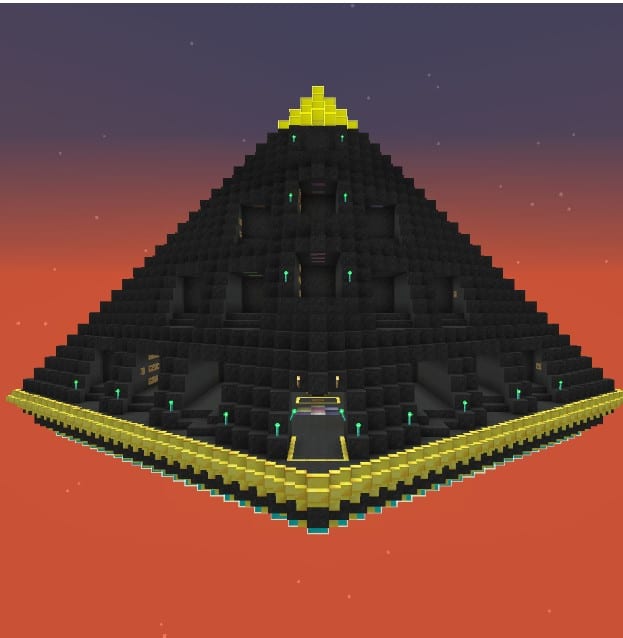 Mẫu kim tự tháp Minecraft ngầu đẹp