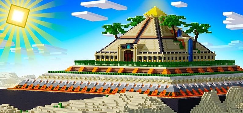 Mẫu kim tự tháp Minecraft xịn sò