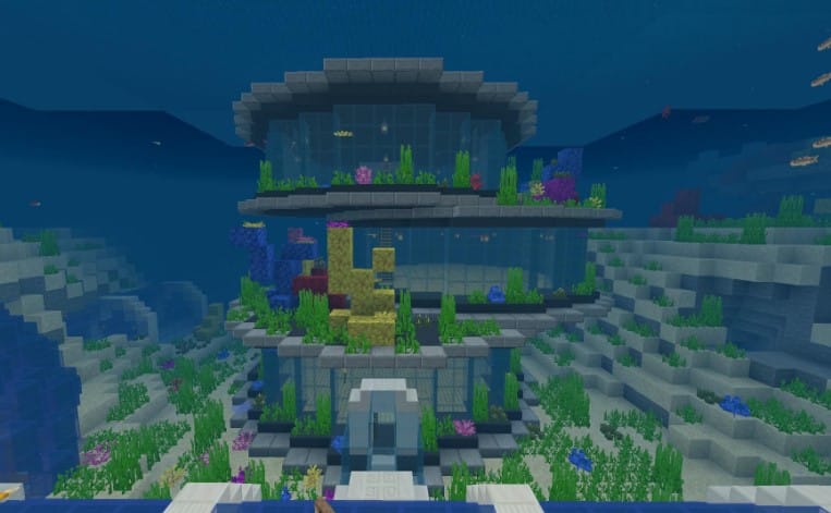 Mẫu nhà dưới nước trong Minecraft cực độc đáo