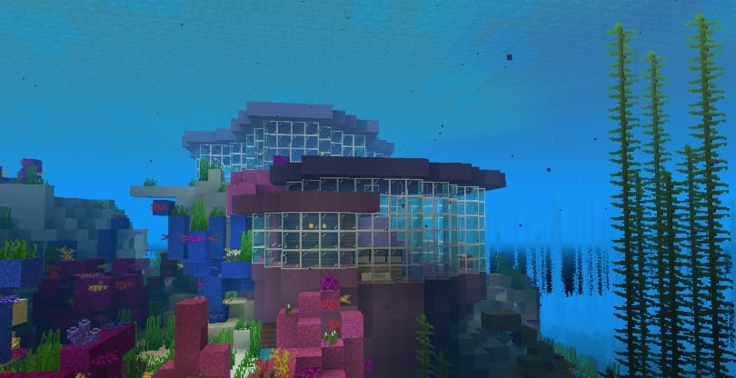 Mẫu nhà dưới nước trong Minecraft cực kỳ đẹp