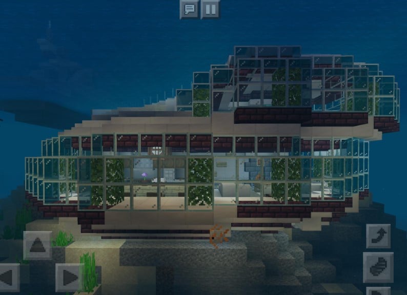 Mẫu nhà dưới nước trong Minecraft đẹp độc đáo
