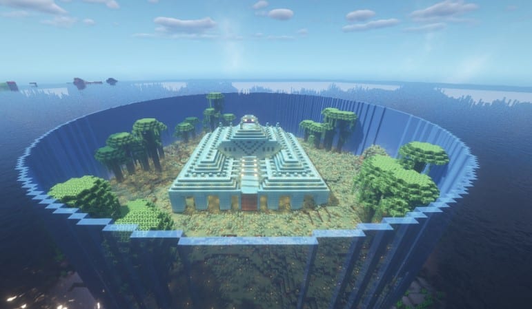 Mẫu nhà dưới nước trong Minecraft đẹp sáng tạo