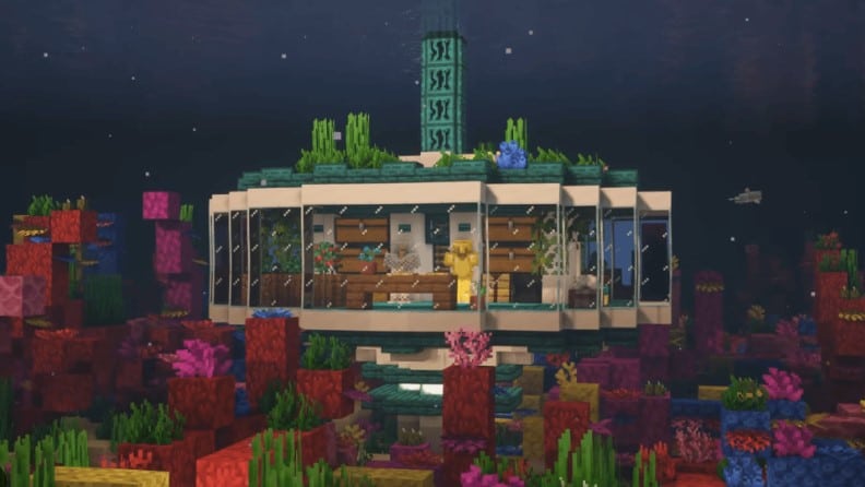 Mẫu nhà dưới nước trong Minecraft độc lạ nhất