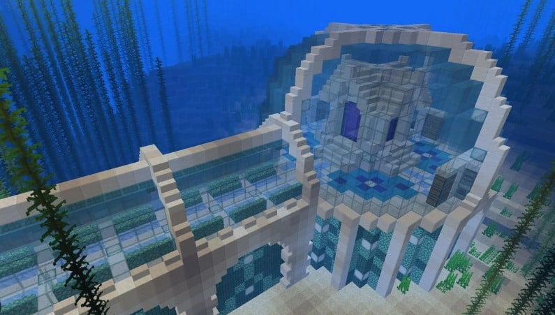 Mẫu nhà dưới nước trong Minecraft vô cùng sáng tạo