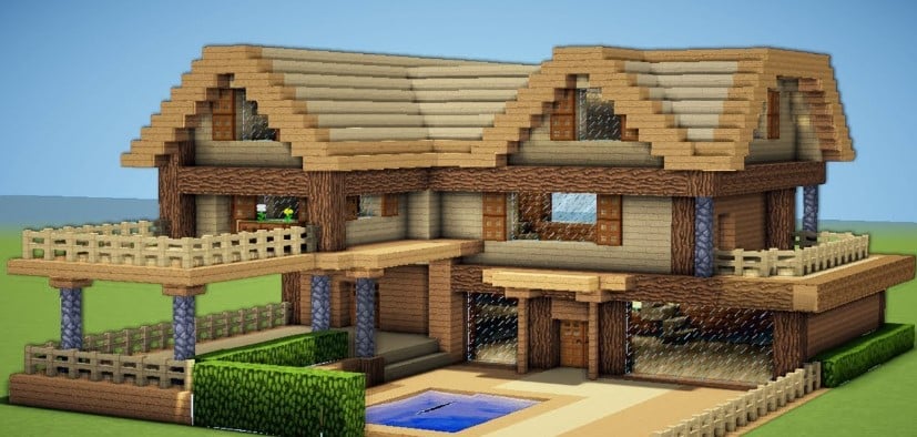 Mẫu nhà gỗ Minecraft dễ xây