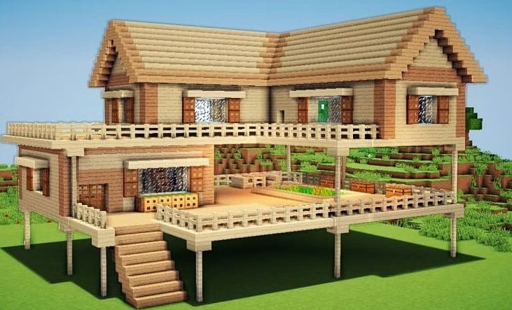 Mẫu nhà gỗ Minecraft đẹp nhất